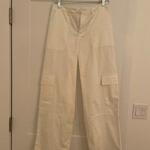 White cargo pants, size 4